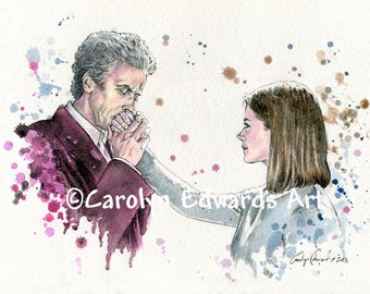 12th Doctor & Clara - A4(29.7 x 21cm) unmounted Art Print