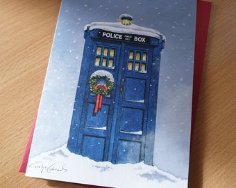 SMALL A6 Christmas Card (148mm x 105mm) - 'Christmas Wreath'