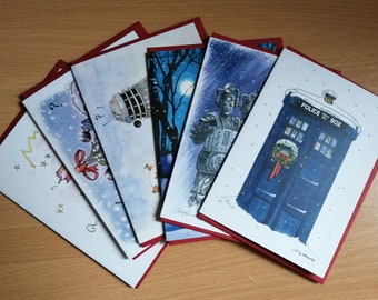 Christmas greetings cards selection  - Pack of 12 cards (10.5 x 14.8cm) - Your choice of designs.