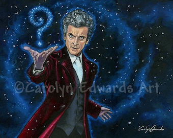 12th Doctor in Velvet - A4 Art Print (29.7 x 21cm)