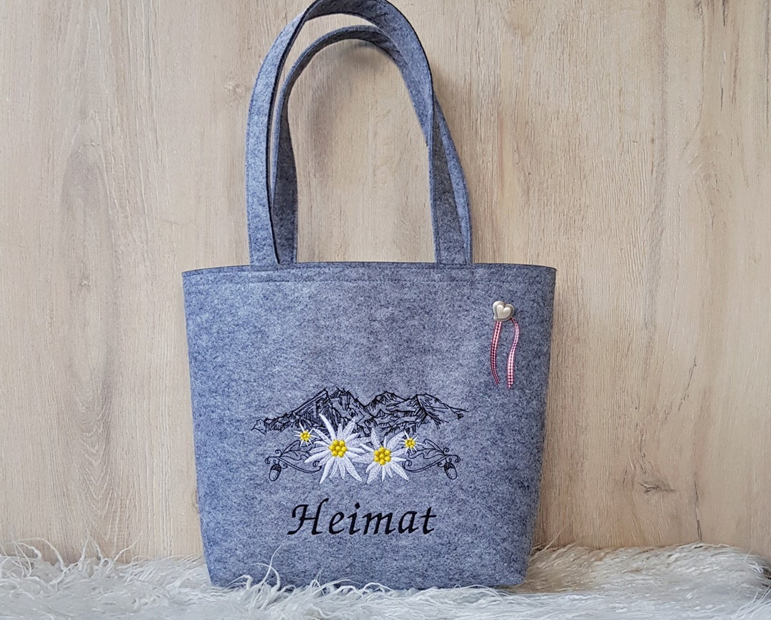 Filztasche Berge und Edelweiß