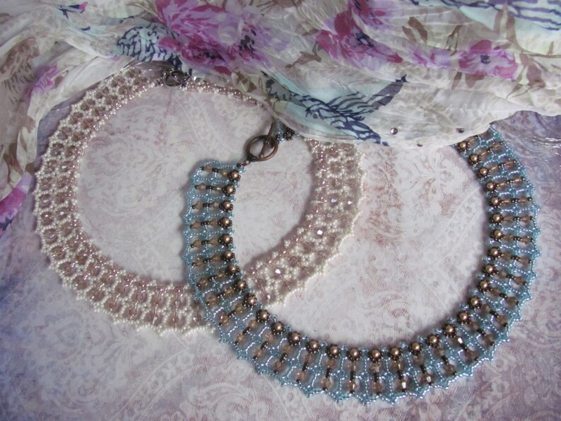 Tutorial for beadwoven Swarovski bead 'Simply Irresistible' necklace PDF beading pattern DIY zdjęcie 4