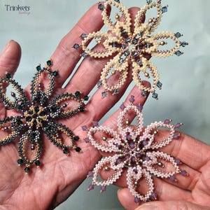 Beading pattern Ornament 'Cosmea' - DIY tutorial