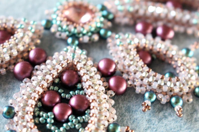 PDF beading pattern DIY Tutorial for beadwoven necklace /'Callista/'