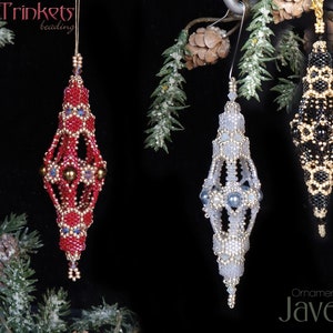 Beading pattern Ornament &#39;Javelin&#39; - DIY tutorial