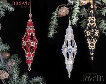 Beading pattern Ornament &#39;Javelin&#39; - DIY tutorial