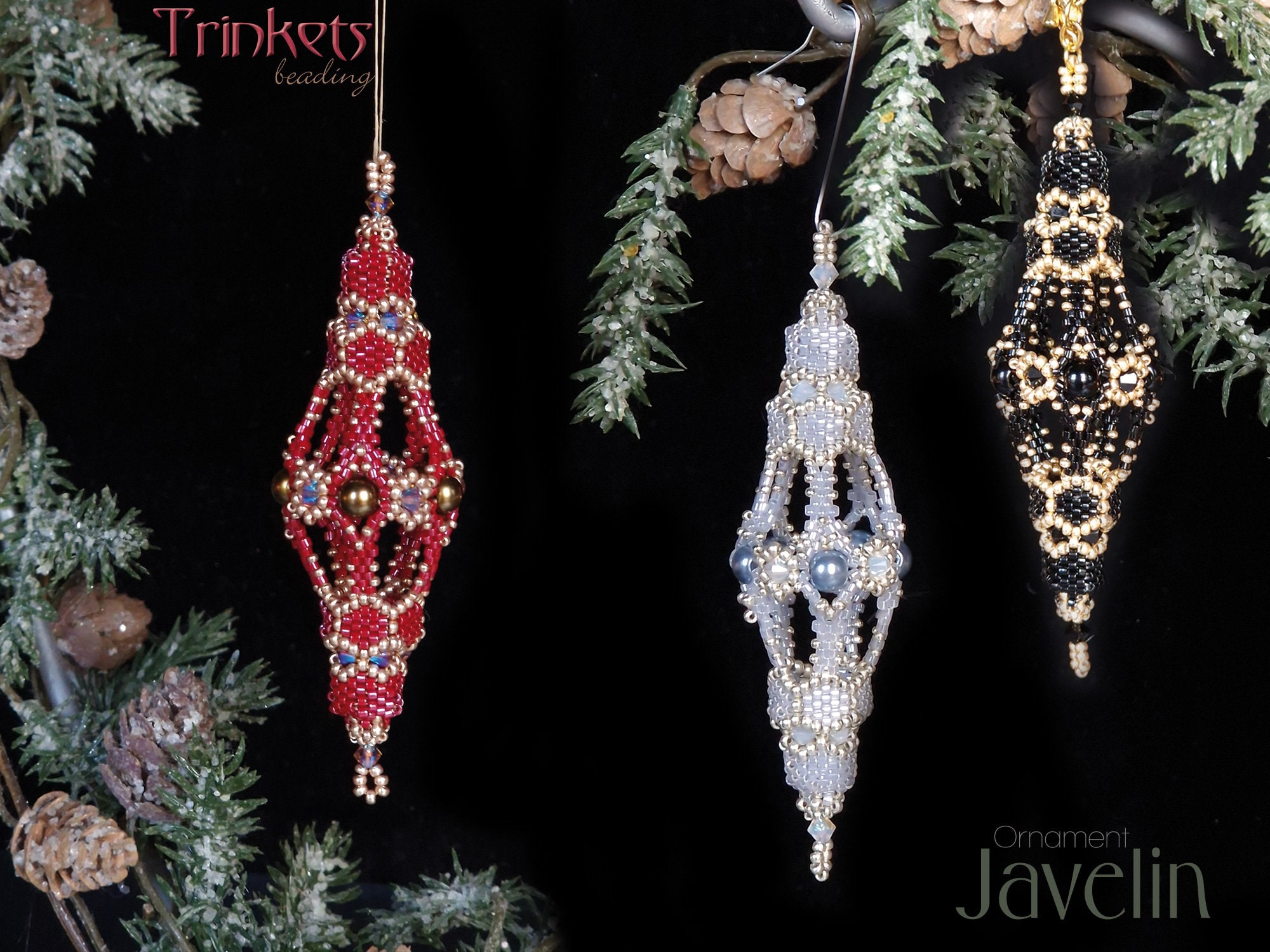 Beading Pattern Ornament 'javelin' DIY Tutorial Etsy UK