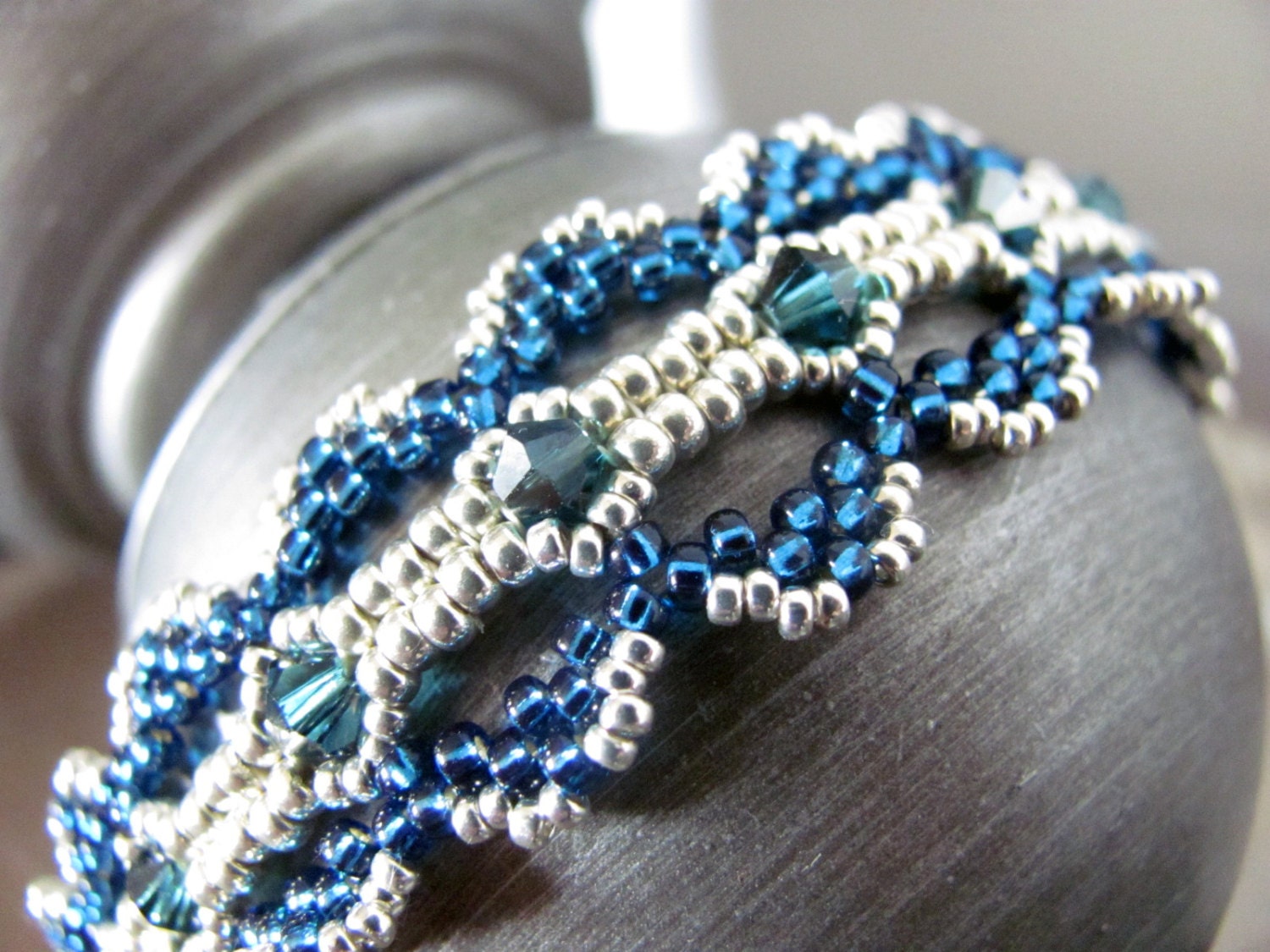 Tutorial for Beadwoven 'lace Ribbon Bracelet ' - PDF Beading Pattern ...