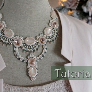 Tutorial for beadwoven necklace 'Juliette' - PDF beading pattern - DIY