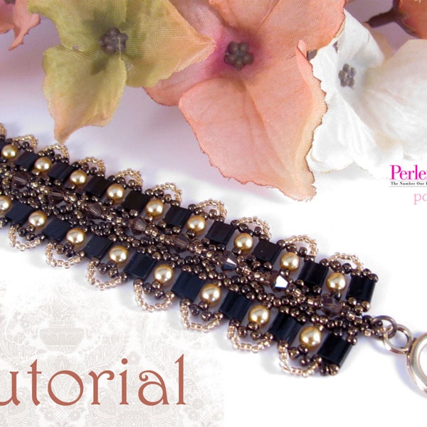 Tutorial for beadwoven tila bead bracelet 'Sweet Seduction' - PDF beading pattern - DIY
