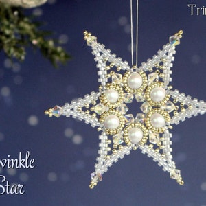 Rijgpatroon kerstornament 'Twinkle Star' - DIY kralen hanger