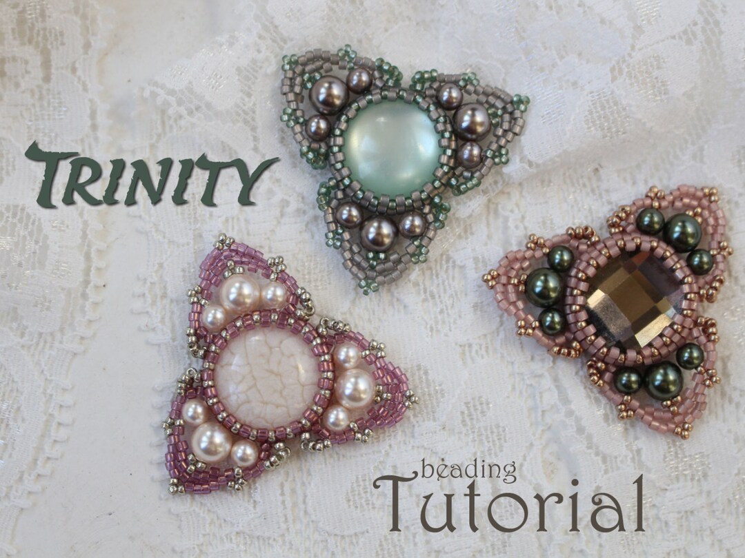 Beading Tutorial 'trinity' - DIY Beading Pattern - Beaded Triangle ...