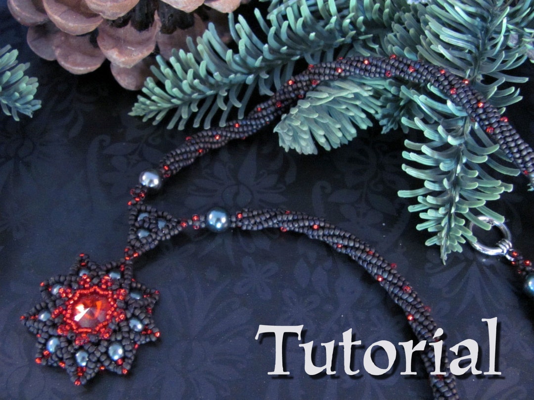 Enchanted Rivoli Pattern Tutorial for Beadwoven Swarovski Rivoli Pendant 'wishing on a Star ...