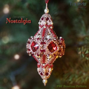 Beading pattern Ornament &#39;Nostalgia&#39; - DIY tutorial