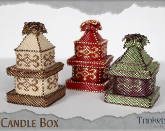 Perlenmuster-Dekoration „Kerzenbox“ – DIY Perlenanhänger