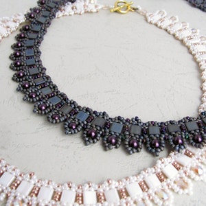 Tutorial for Beadwoven Tila Bead Necklace 'to the Point' PDF Beading ...