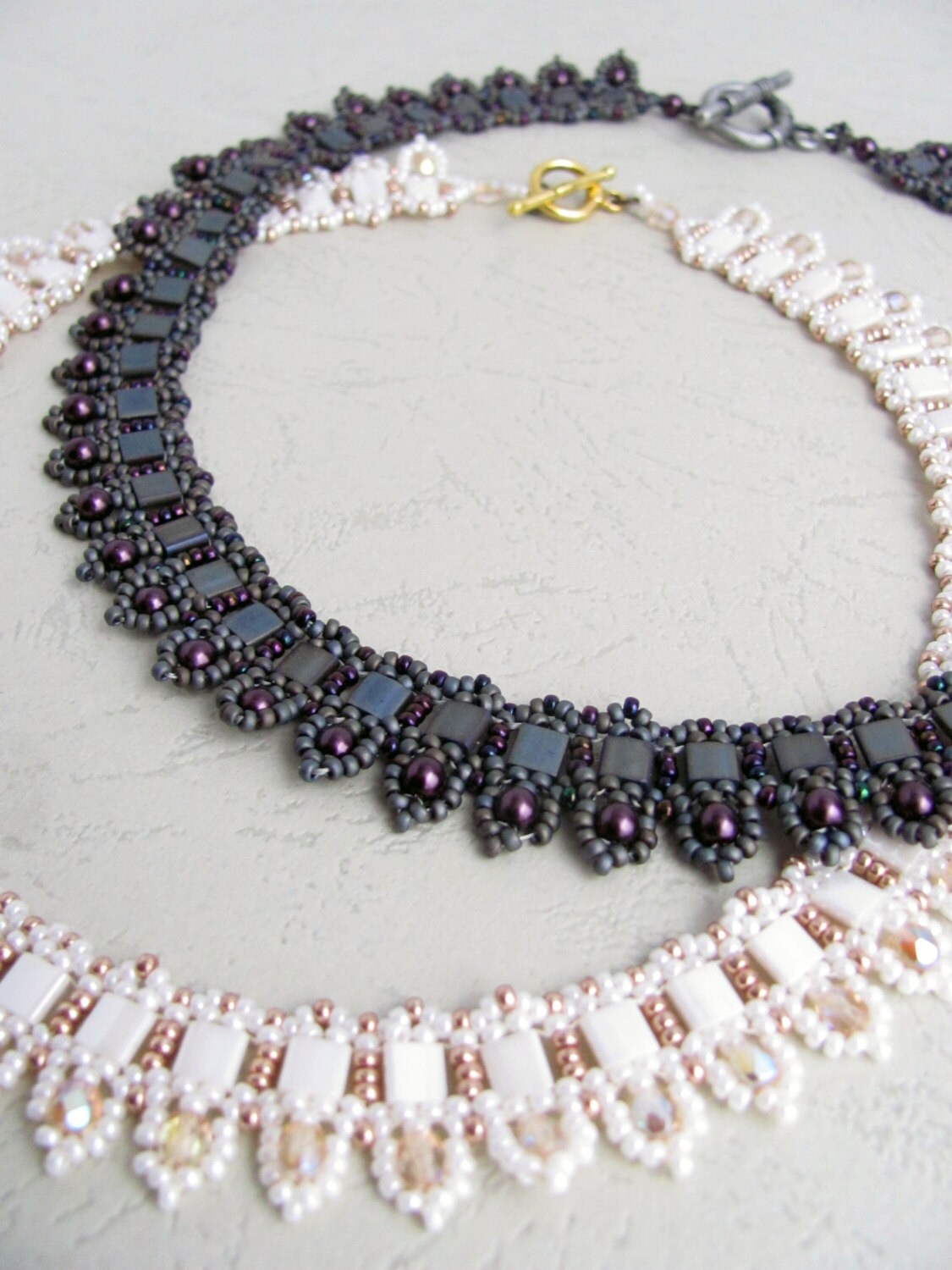 Tutorial for Beadwoven Tila Bead Necklace 'to the Etsy