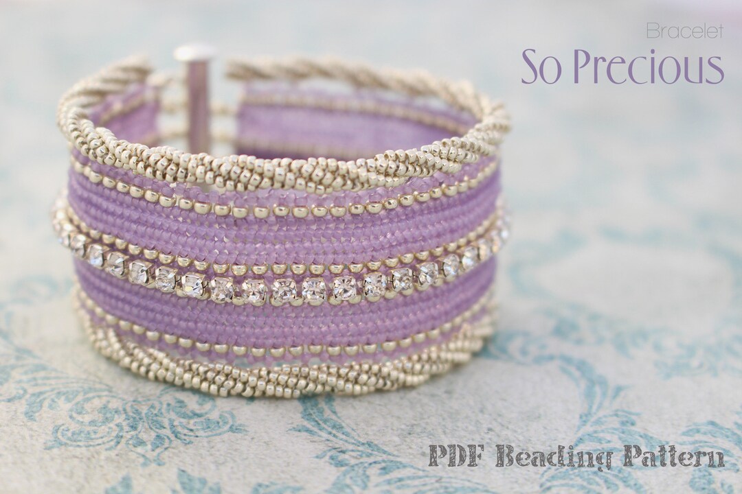 Tutorial for Beadwoven Bracelet 'so Precious' - PDF Beading Pattern ...