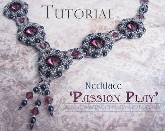 Patrón para ensartar collar 'Passion Play' - PDF - DIY