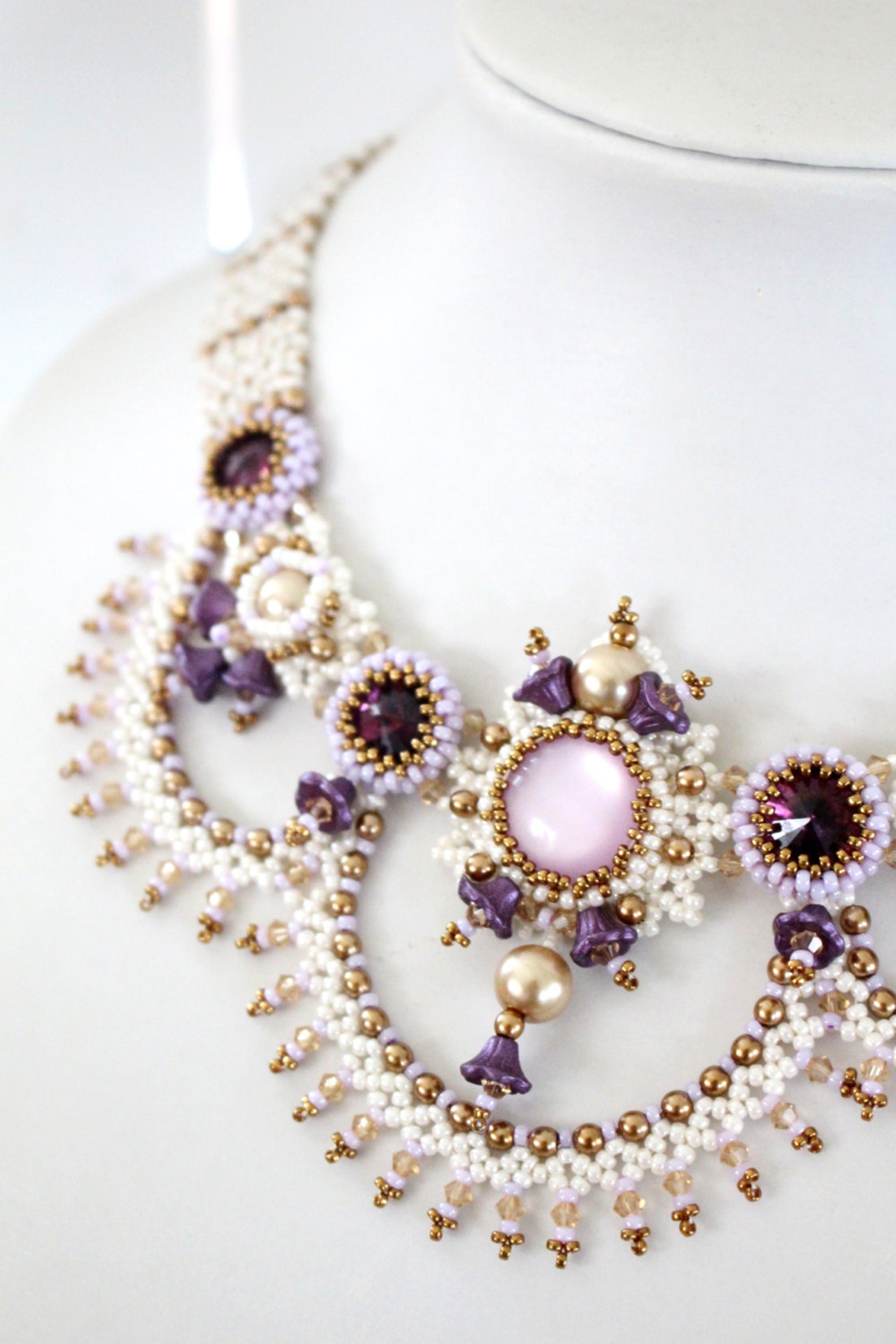 Tutorial for Beadwoven Necklace 'aurora' PDF Beading - Etsy