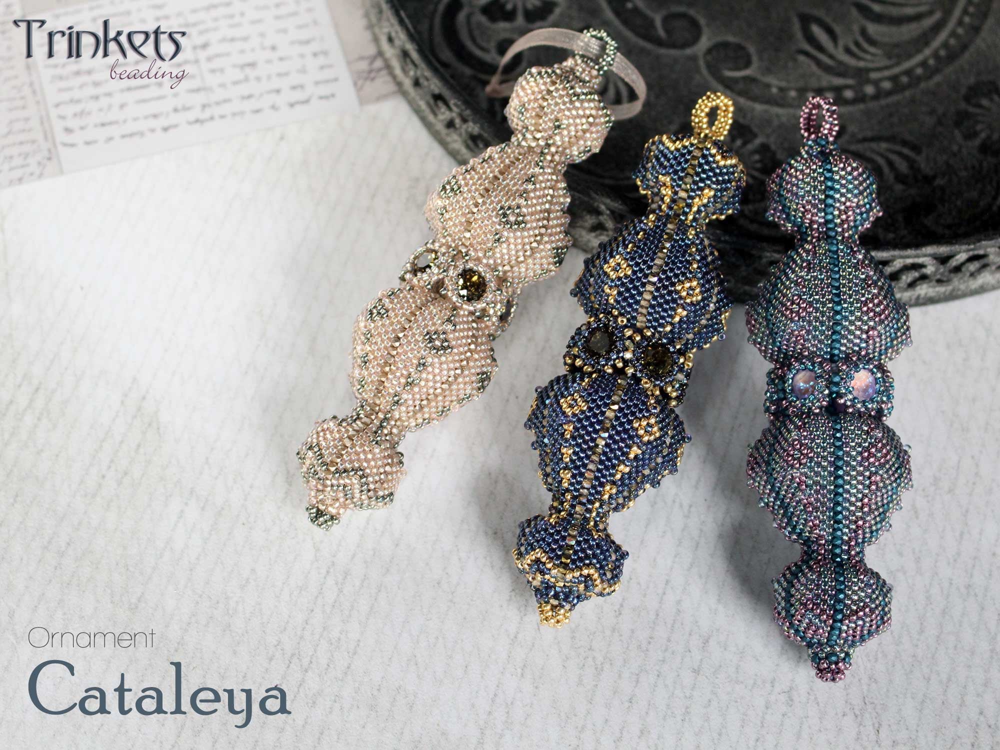 Beading pattern Ornament 'Cataleya' - DIY tutorial