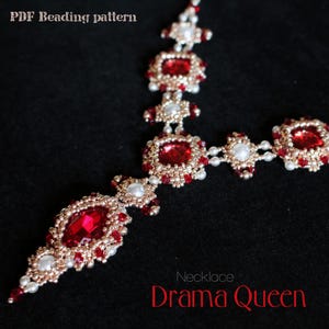 Patrón para ensartar collar Drama Queen - PDF - Hazlo tú mismo