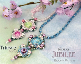 Pattern for stringing necklace 'Jubilee' - PDF - DIY