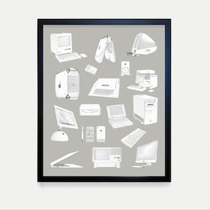 Apple Computer Evolution Art Print: Macintosh History Poster