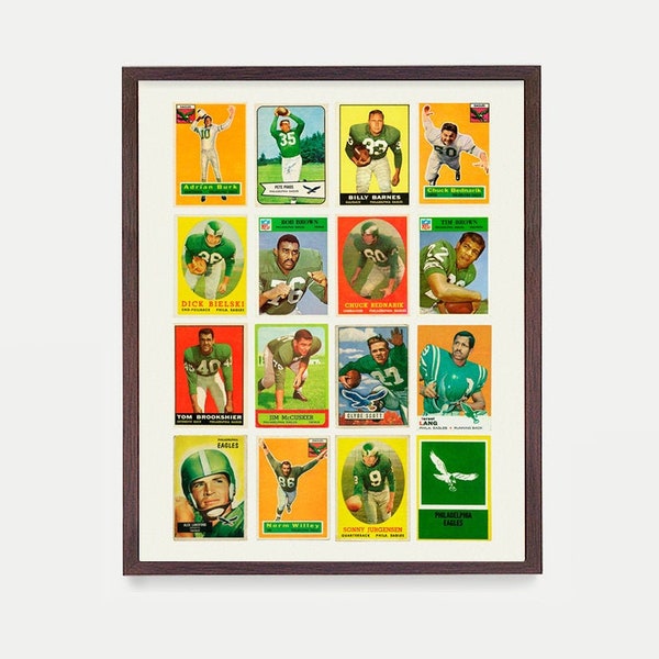 Vintage Football Card Poster, Football Wall Art, Football Decor, Boys Room Art, Football Gift, Football Fan Gift