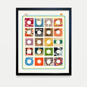 Vinyl Record Sleeve Art Print: Mid-Century Music Typology