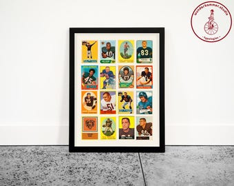 Chicago Football Card Poster: Vintage Sports Art Print
