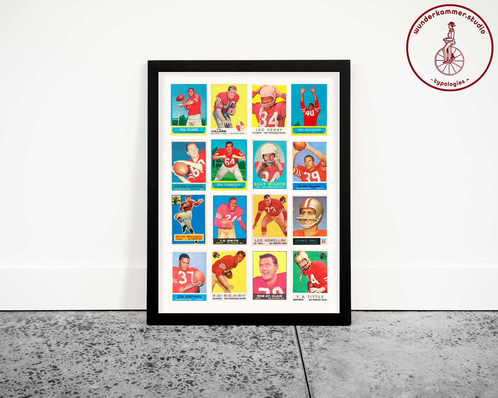 Vintage San Francisco Football Card Art Print: Sports Fan Gift