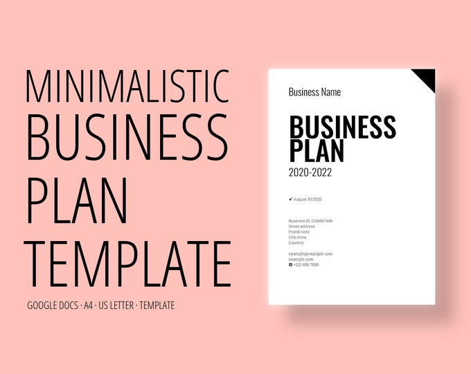 Minimalistic Business Plan Template for Google Docs Business Planning ...
