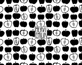 Apples Seamless Pattern SVG | surface pattern, vector, hand drawn, branding, fabric design, background, printable, commercial, digital paper