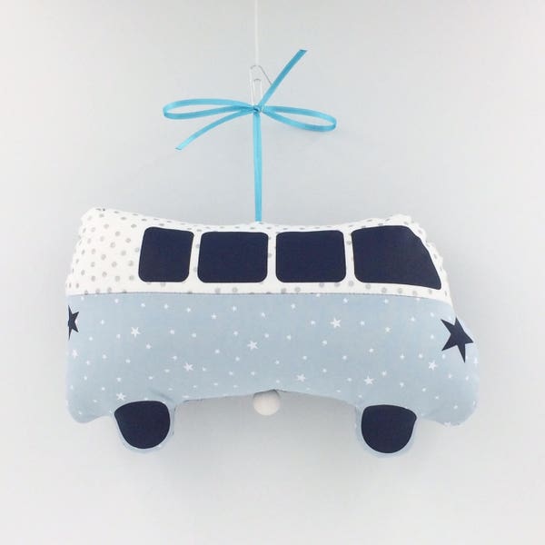 Musical Mobile Car Combi Jules Ciel - Petrol Blue - Music box - A star in my cabin