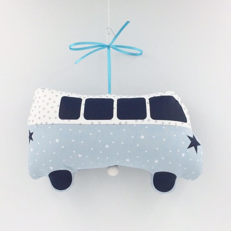 Musical Mobile Car Combi Jules Ciel Petrol Blue Music box A star in my cabin image 1