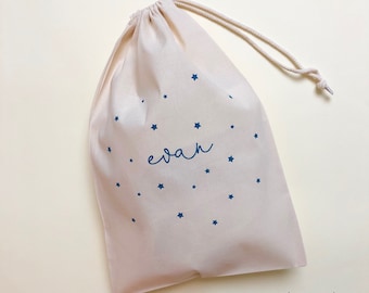 Storage cotton pouch or gift pouch to personalize - A star in my cabin