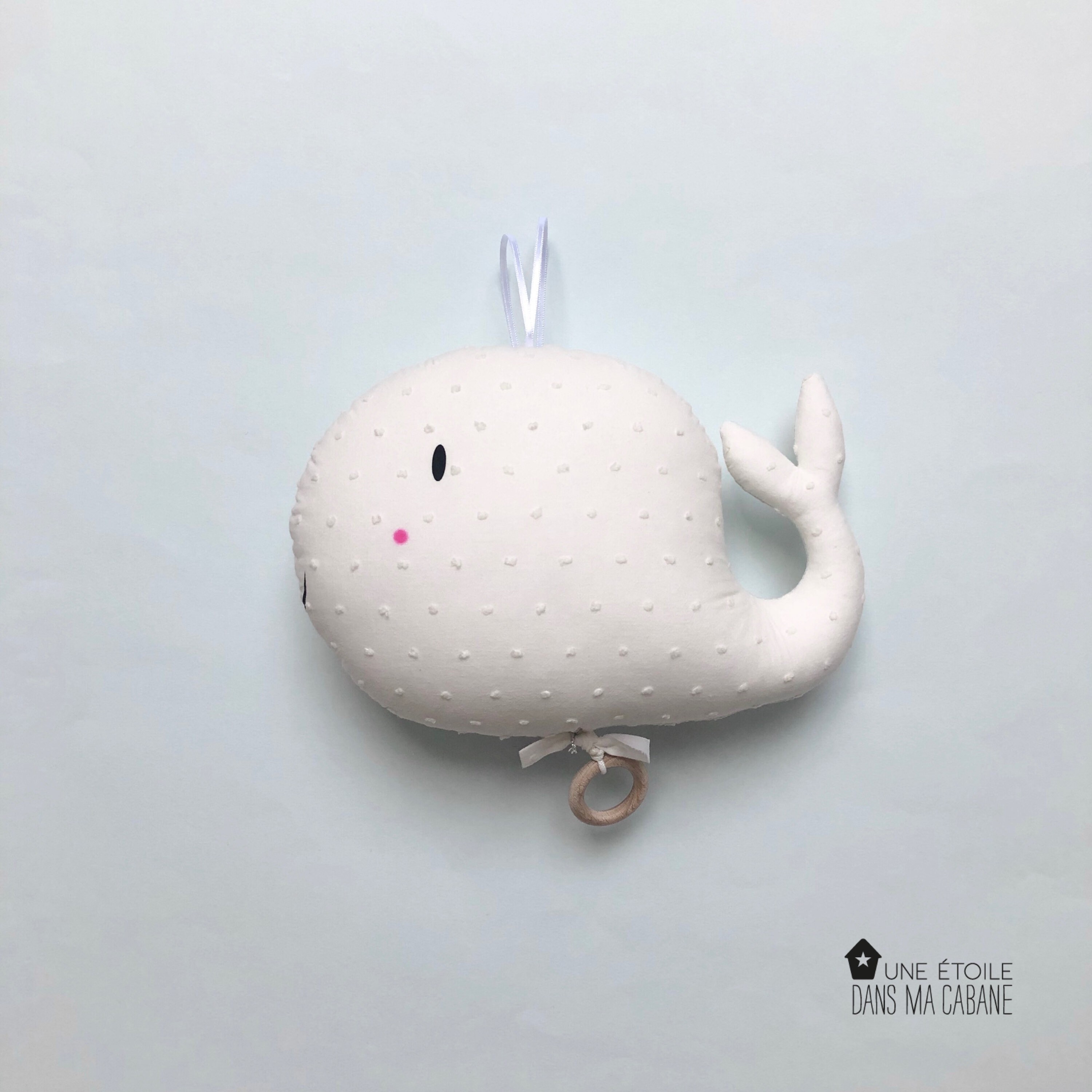 Baleine Musicale Mixte Plumetis Ecrue Pour Cadeau De Naissance Etsy