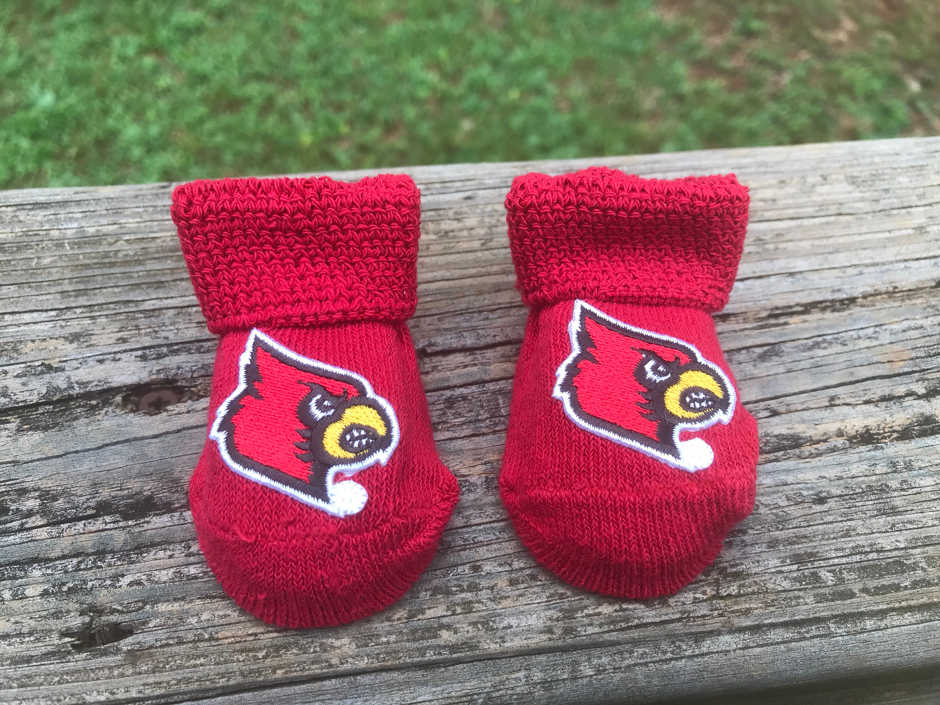 University of Louisville Hat Booties and Burp Cloth for Baby 