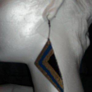 Recycled Leather Costume Painted Earrings