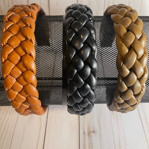 Leather Braided Headband