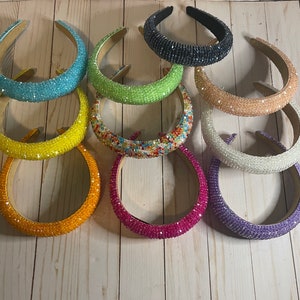 Beaded Crystal Wide Brim Headband