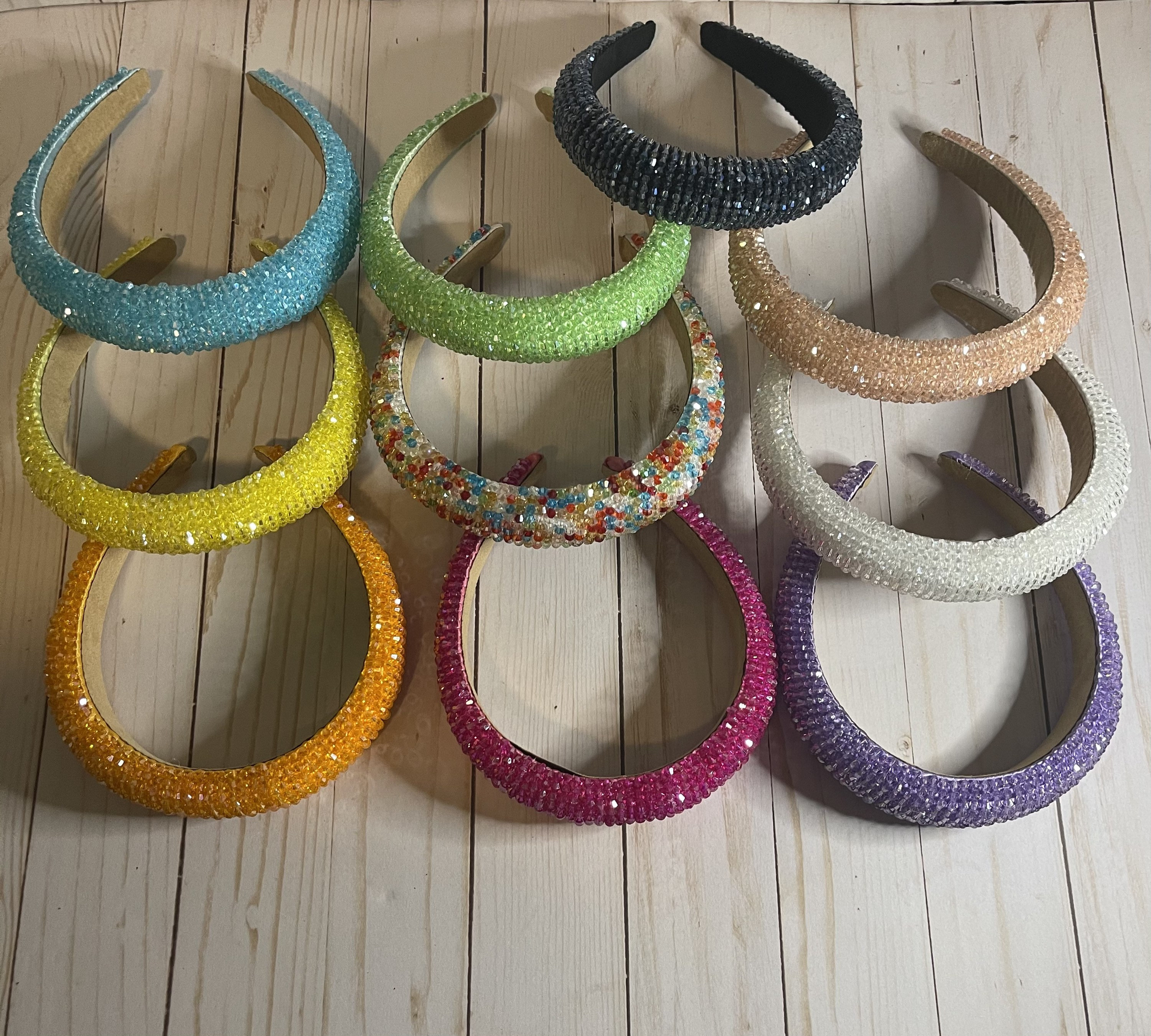 Padded Crystal Headband - Etsy