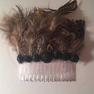 Party Feather Hair Comb