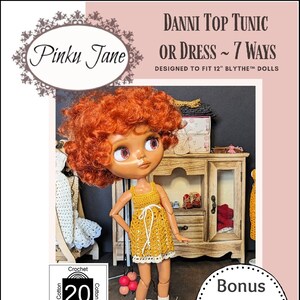 Haut, tunique ou robe Danni - 7 façons de crocheter des vêtements de poupée pour les poupées Blythe de 30 cm - Pinku Jane - PDF - Pixie Faire