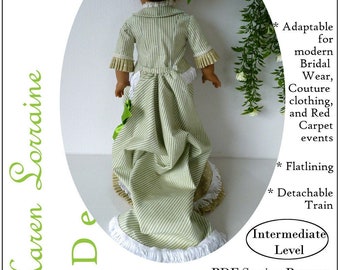 Brighton Train 18 inch Doll Clothes Pattern Designed to Fit Popular 18" Dolls - Karen Lorraine Design - PDF - Pixie Faire