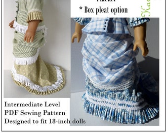 Brighton Underskirt & Overskirt 18 inch Doll Clothes Pattern Fits Dolls such as American Girl®- Karen Lorraine Design - PDF - Pixie Faire