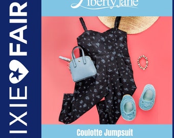 Culotte Jumpsuit 18 inch Doll Clothes Pattern Fits Popular 18" Dolls - Liberty Jane - PDF - Pixie Faire
