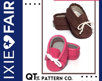 Fringe Moccasins 18 inch Doll Clothes Shoe Pattern Fits Popular 18" Dolls - QTπ Pattern Co - PDF - Pixie Faire