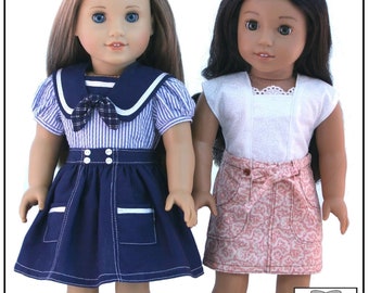 Skirts With Pockets Bundle 18 inch Doll Clothes Pattern Fits Popular 18" Dolls - Forever 18 Inches - PDF - Pixie Faire